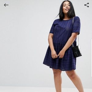 Mini Smock Dress in Broderie